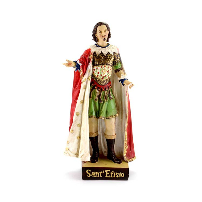 Statua Sant'Efisio resina colorata 20,5 cm