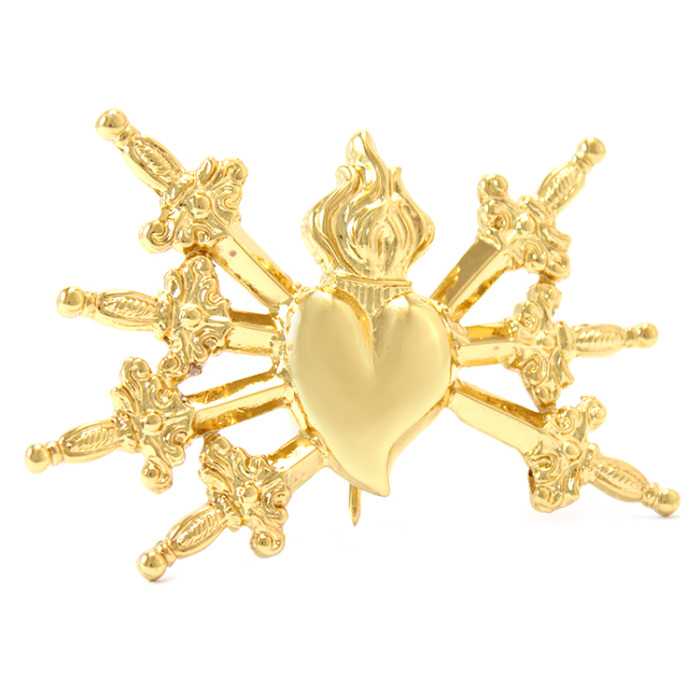 Golden Metal 7 Swords Heart 7x10 cm Golden Metal 7 Swords Heart 7x10 cm