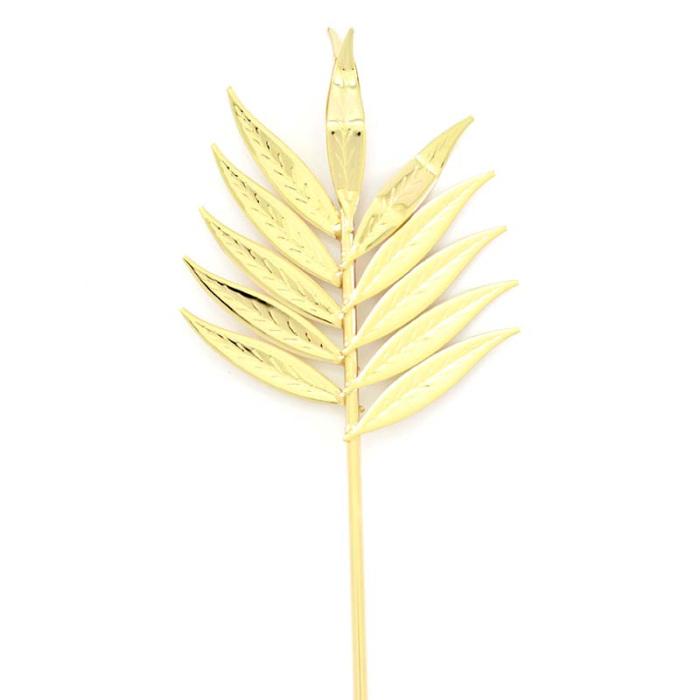 Palma per statua in ottone dorato 20 cm Palma per statua in ottone dorato 20 cm