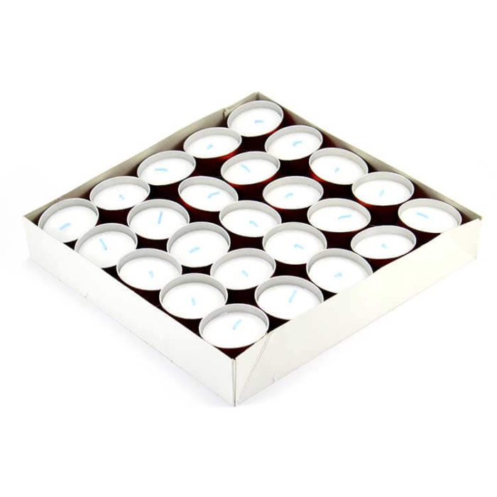 Lamparillas de cera de aluminio 6 horas (Paquete 50 unidades)