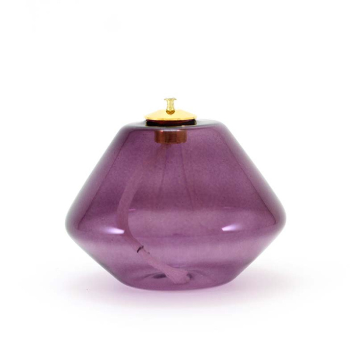 Lampada vetro viola a cera liquida 10x7 cm
