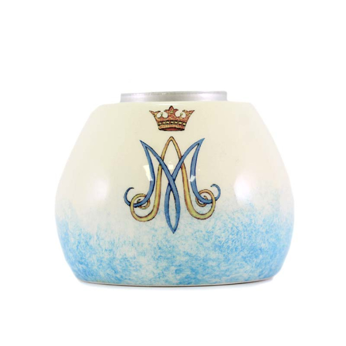 Lucerna Mariana porta lumino in ceramica colorata 8,5x6,5 cm