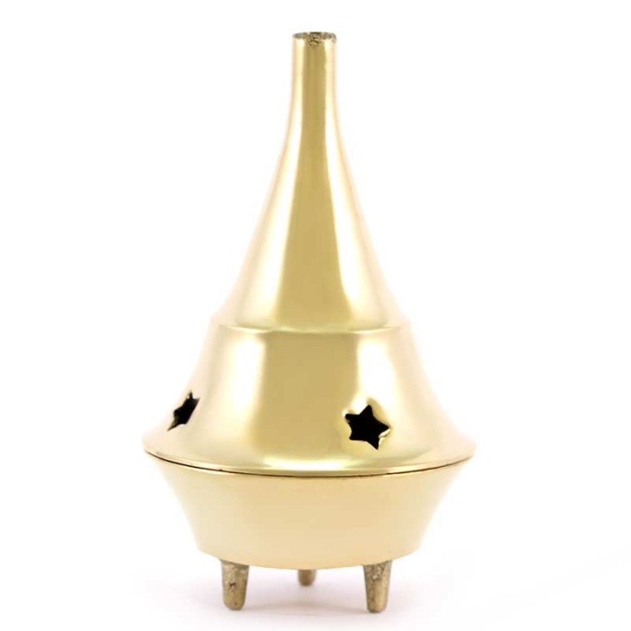 Bruciaincenso indiano in ottone 9 cm Bruciaincenso indiano in ottone 9 cm