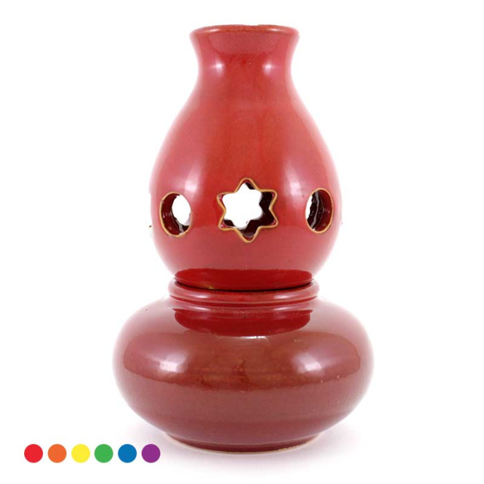 Quemador de incienso de terracota esmaltada 17 cm