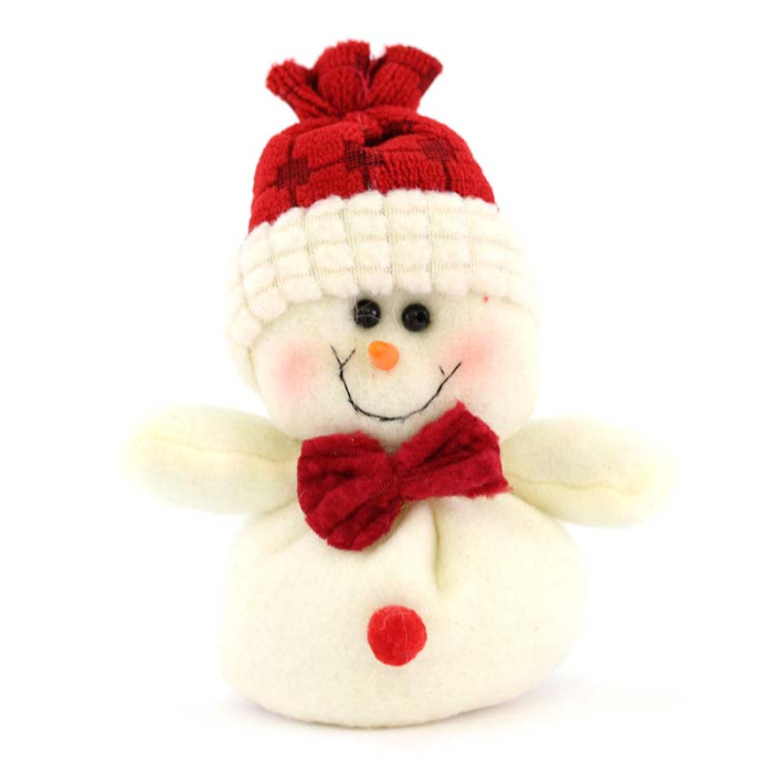 Colgador Muñeco de Nieve en paño lenci 13 cm Colgador Muñeco de Nieve en paño lenci 13 cm
