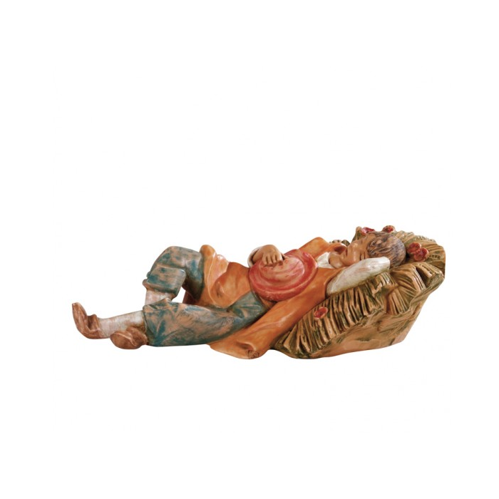 Pastorello addormentato in resina 12 cm Presepe Fontanini Pastorello addormentato in resina 12 cm Presepe Fontanini