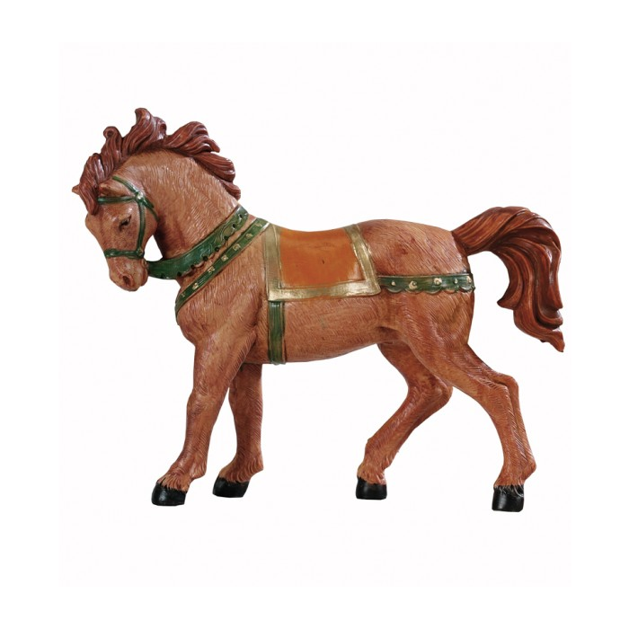 Cavallo marrone in resina 12 cm Presepe Fontanini