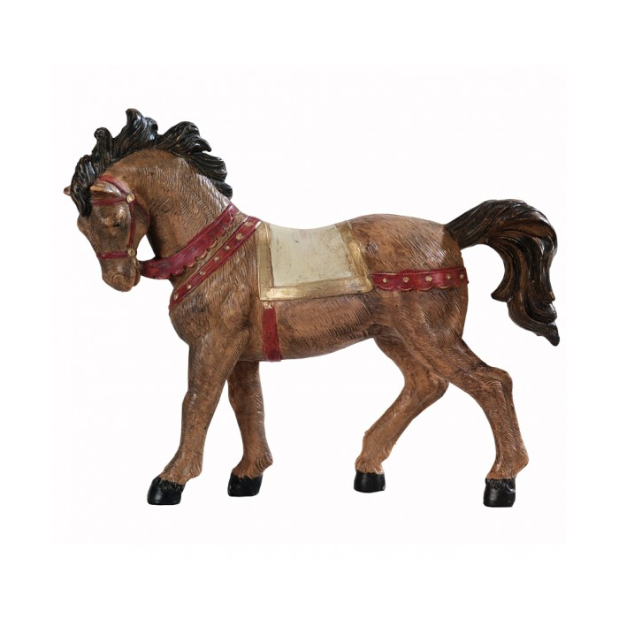 Cavallo nero in resina 12 cm Presepe Fontanini Cavallo nero in resina 12 cm Presepe Fontanini