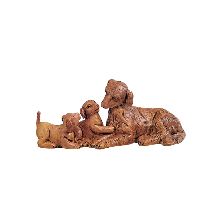 Family of dogs in resin 12 cm Fontanini cribs Family of dogs in resin 12 cm Fontanini cribs