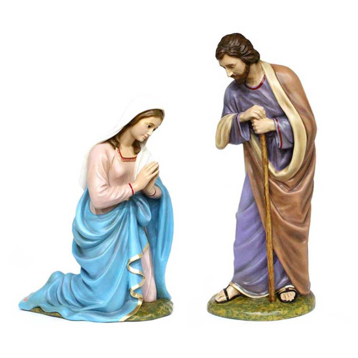 Fiberglass Couple Joseph and Mary 100 cm Landi