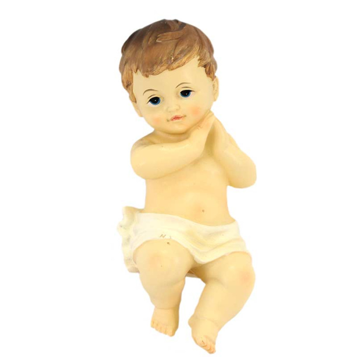 Colored Resin Baby Jesus Praying Hands 20 cm