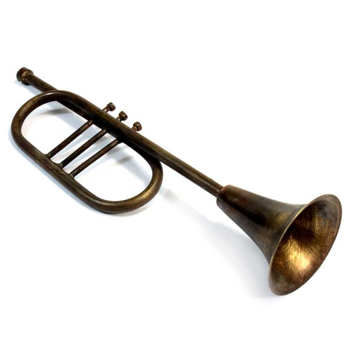 Trompeta de latón para belén 13.5 cm