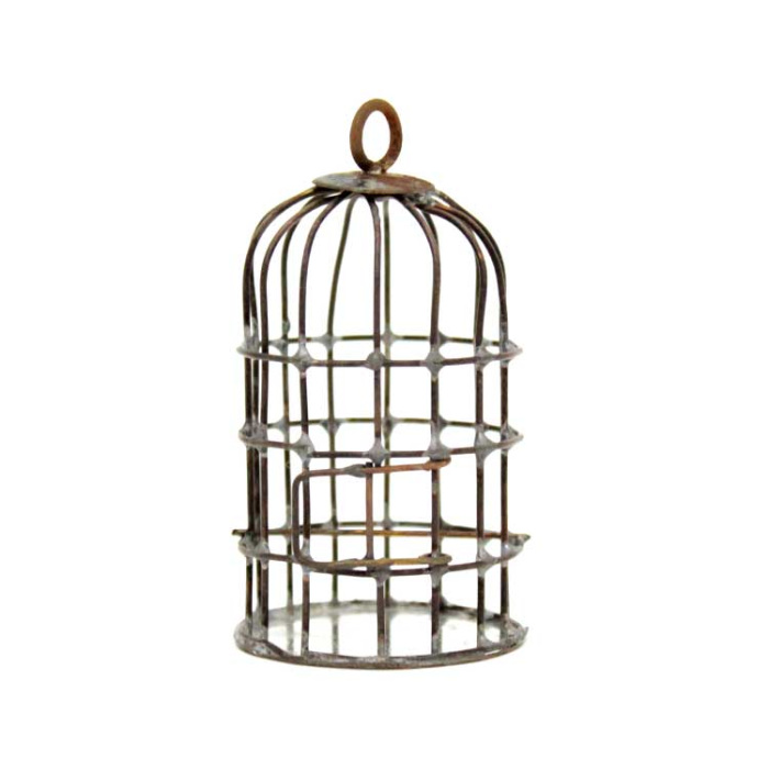 Burnished Brass Cage for Nativity 6 cm