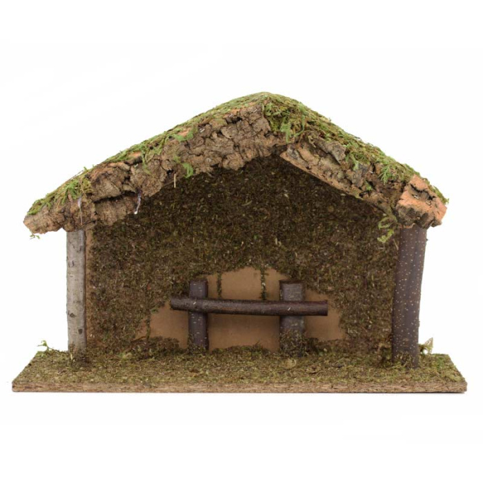 Capanna vuota per presepe 28x44x18 cm
