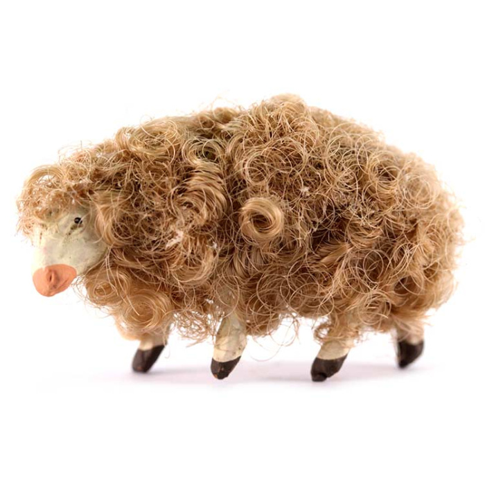 Head down sheep terracotta and wool for shepherds 8-10 cm Head down sheep terracotta and wool for shepherds 8-10 cm