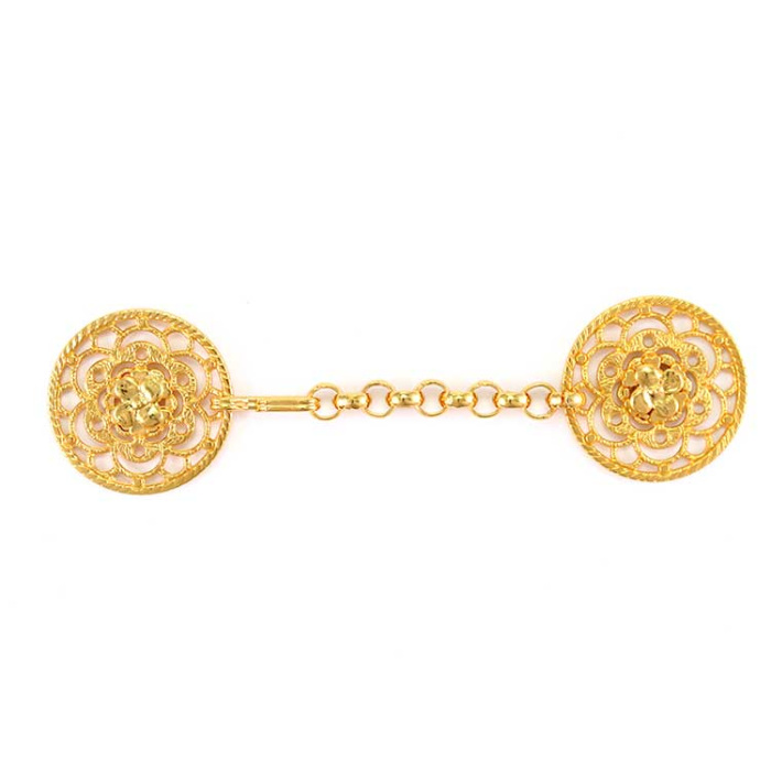 Golden Cope Clasp with Rose Decoration Golden Cope Clasp with Rose Decoration