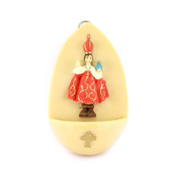 Resin Holy Water Font Child of Prague 11 cm Resin Holy Water Font Child of Prague 11 cm