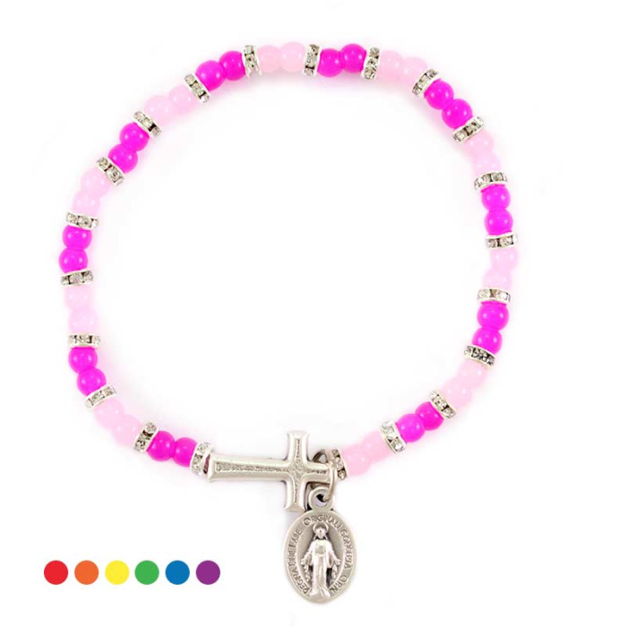 Elastic Rosary Bracelet Glass Grain 3 mm Cipolletti Elastic Rosary Bracelet Glass Grain 3 mm Cipolletti