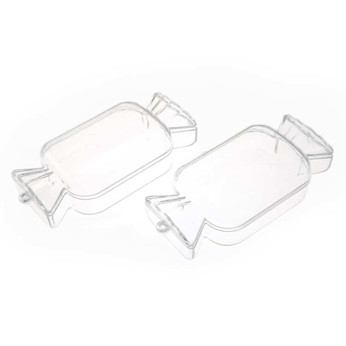 Caramella in plastica trasparente 12x6x3 cm