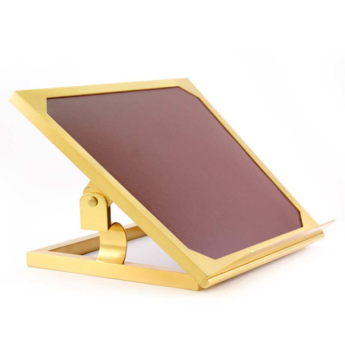 Atril de mesa dorado orientable 38x30 cm
