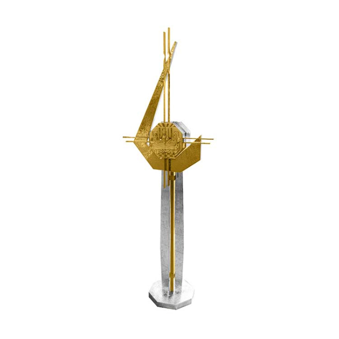 Sagrario de mesa Última Cena columna 130 cm puerta 40x40 cm