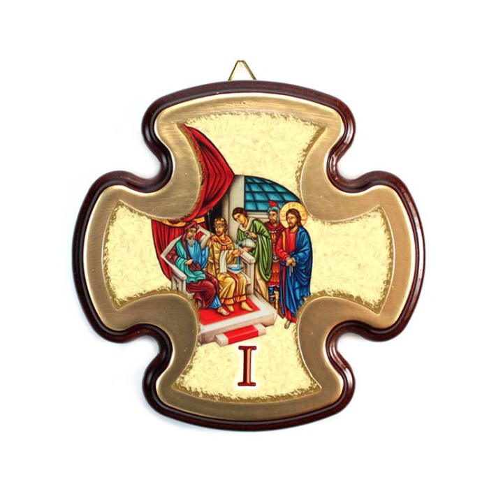 Via Crucis croce in mdf 10x10 cm 15 stazioni