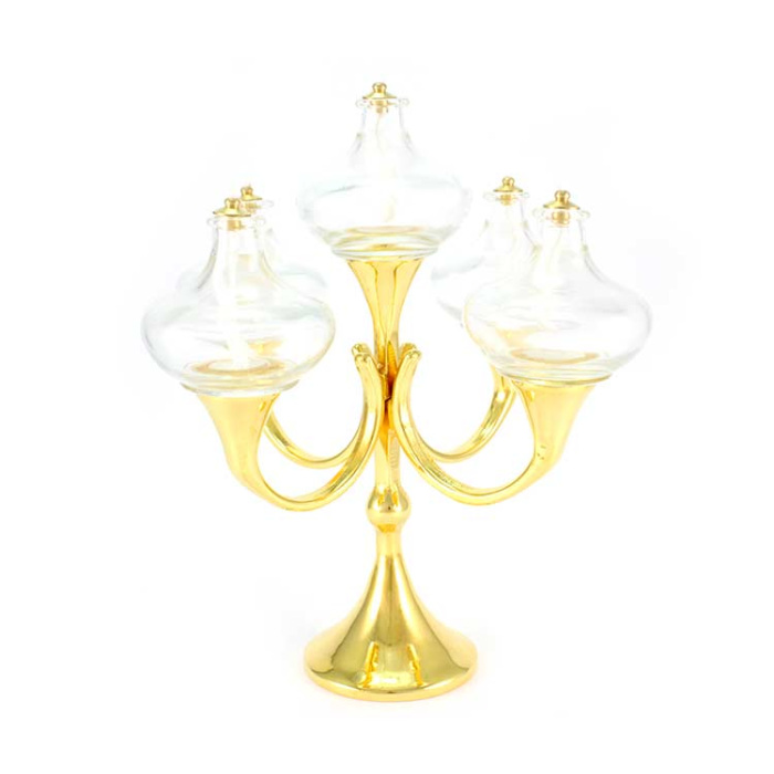 Candelabro 5 fiamme 24 cm