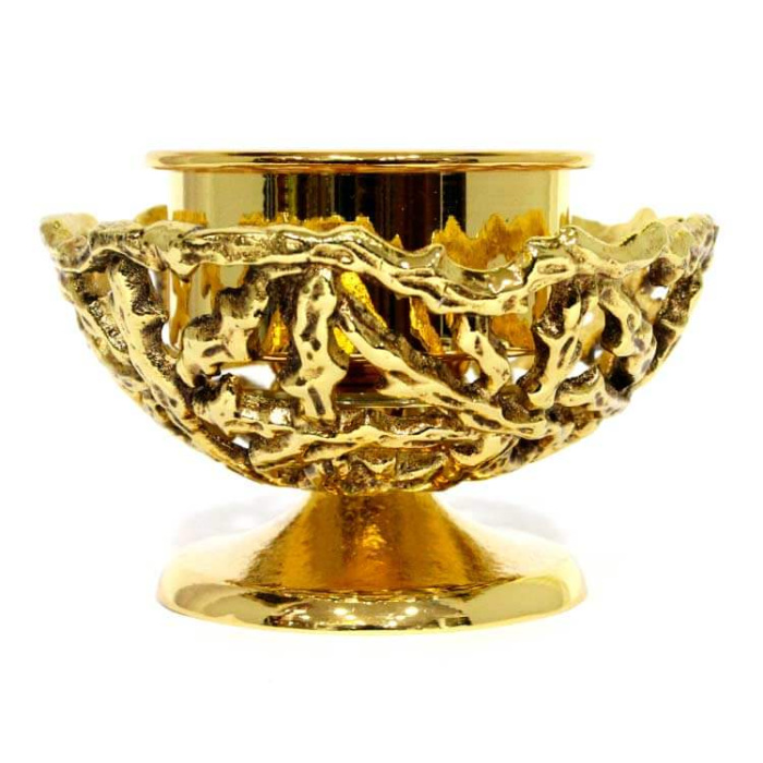 Candelero cesta latón 9 cm Candelero cesta latón 9 cm