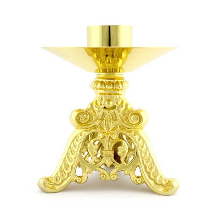 Candeliere stile gotico in fusione 18 cm Candeliere stile gotico in fusione 18 cm