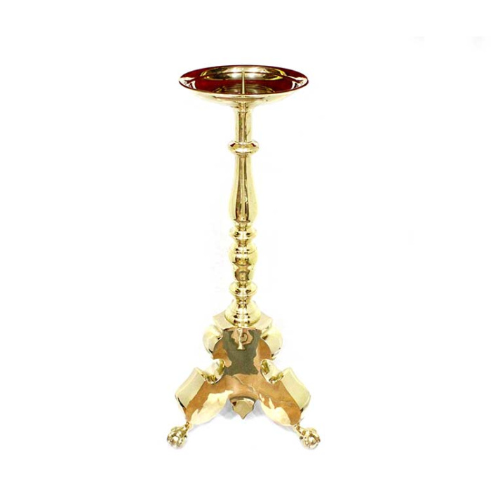 Candeliere metallo dorato liscio 100 cm