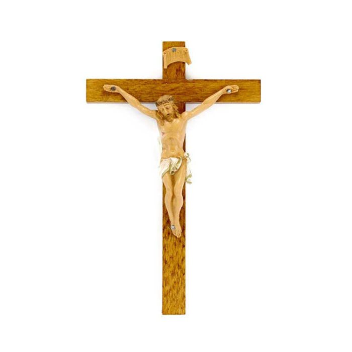 Wooden Cross Polyethylene Jesus 11.5x18 cm Wooden Cross Polyethylene Jesus 11.5x18 cm