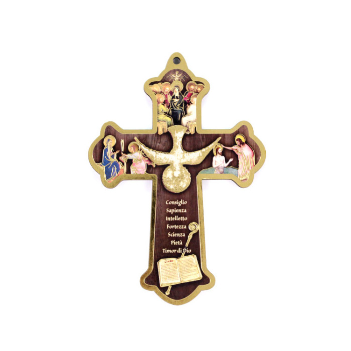Croce Santa Cresima oro a caldo 9x13 cm