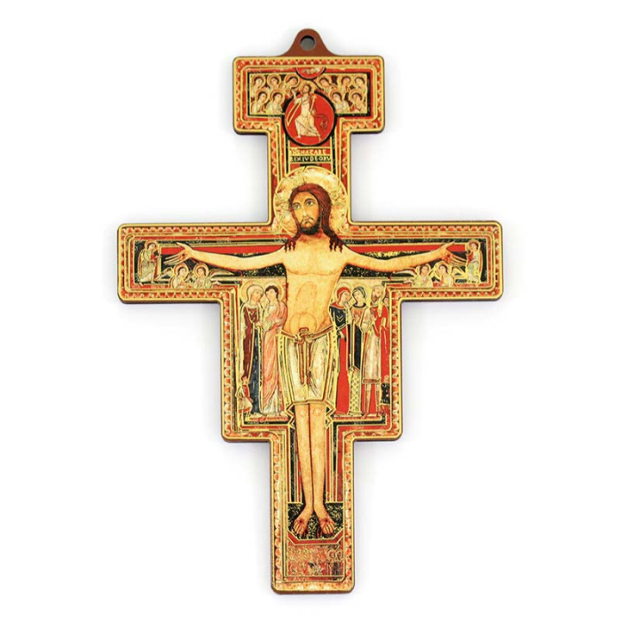 Saint Damian Crucifix gold leaf 12x17 cm
