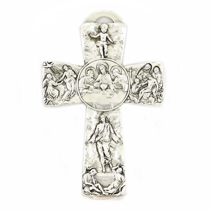 Cruz escenas de vida de Jesús en metal Última Cena 11x16 cm Cipolletti Cruz escenas de vida de Jesús en metal Última Cena 11x16 cm Cipolletti