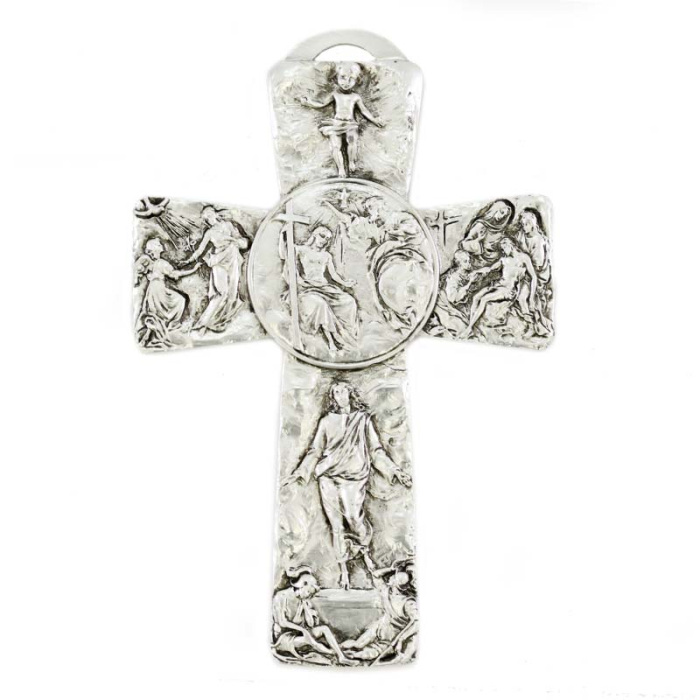 Cruz escenas de vida de Jesús en metal – Bautismo de Jesús 8,5x13 cm Cipolletti Cruz escenas de vida de Jesús en metal – Bautismo de Jesús 8,5x13 cm Cipolletti