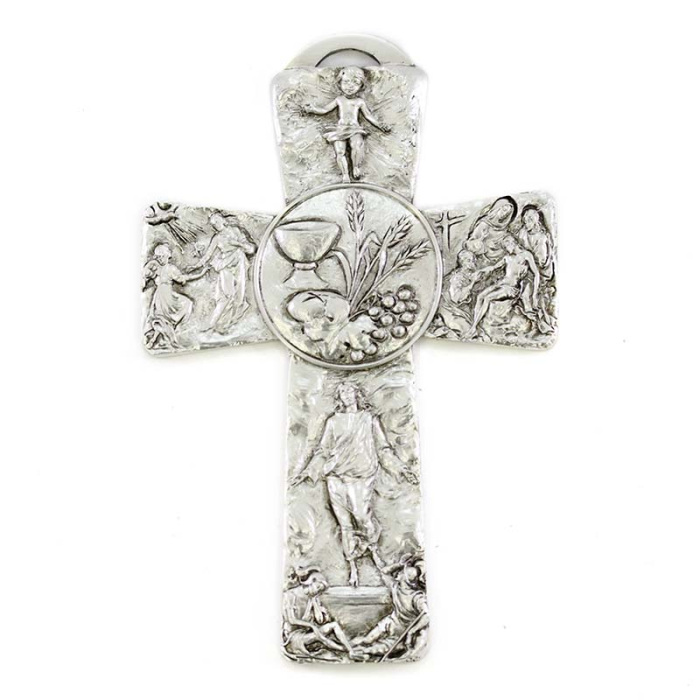 Cruz escenas de vida de Jesús en metal – Cáliz y Espigas 8,5x13 cm Cipolletti Cruz escenas de vida de Jesús en metal – Cáliz y Espigas 8,5x13 cm Cipolletti