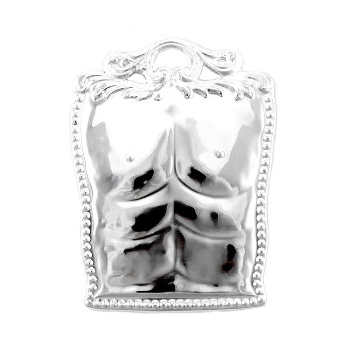 Ex voto de plata 925°° pecho masculino 9x11 cm Ex voto de plata 925°° pecho masculino 9x11 cm