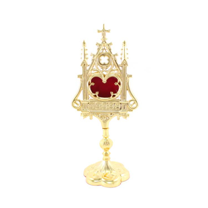 Golden Reliquary with Heart Shaped Case 32 cm Golden Reliquary with Heart Shaped Case 32 cm