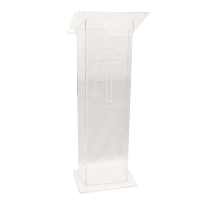 Ambón de plexiglás 130 cm base superior 50x40 cm Ambón de plexiglás 130 cm base superior 50x40 cm