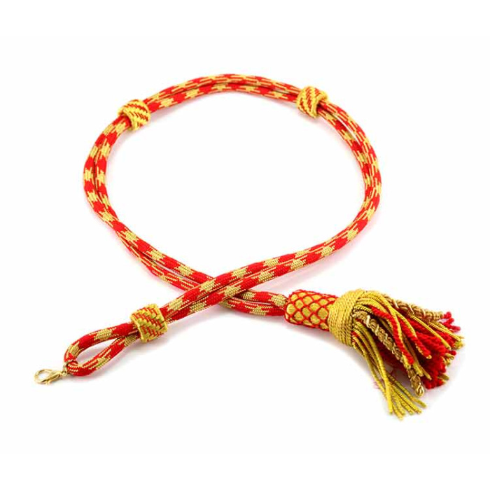 Cordone lusso Croce Pettorale rosso e oro