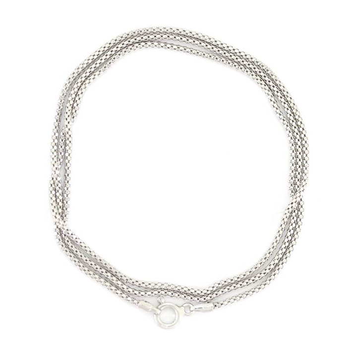Cadena plata rodiada 925 Longitud 52 cm