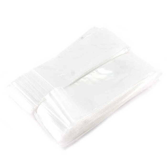 Bustina plastica chiusura a pressione 6x14 cm 100 pezzi Bustina plastica chiusura a pressione 6x14 cm 100 pezzi