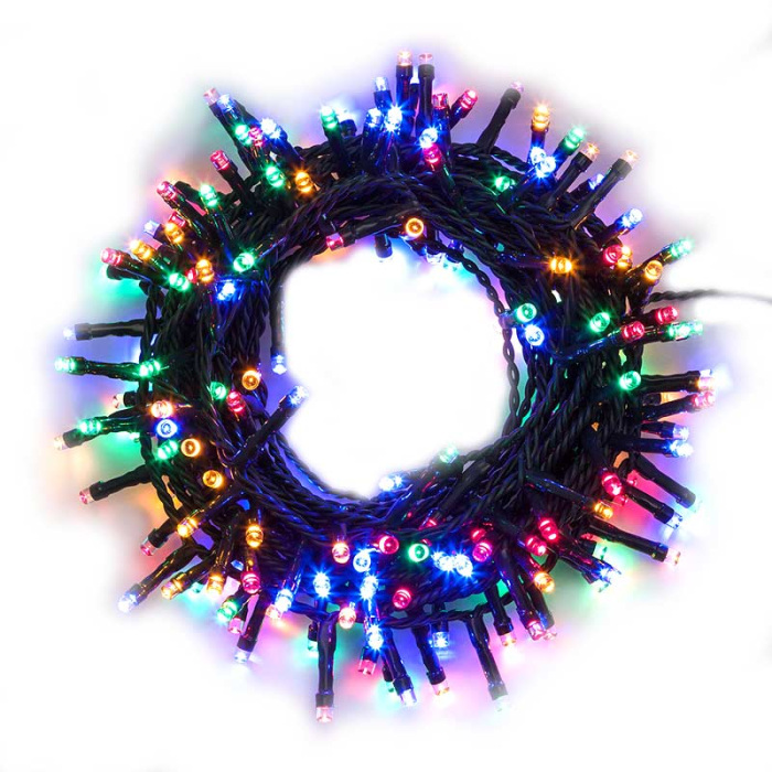 Guirnalda de luces 500 Led multicolor 5 mm cable verde 20 m Guirnalda de luces 500 Led multicolor 5 mm cable verde 20 m