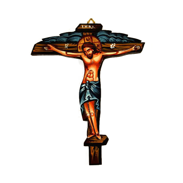 Crucifijo bizantino pintado 25x18 cm Crucifijo bizantino pintado 25x18 cm