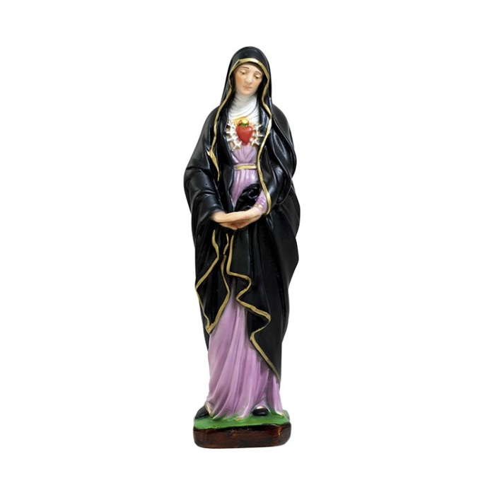 Statua Madonna Addolorata in resina 30 cm