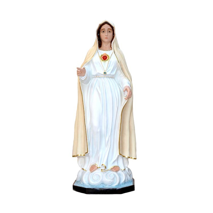 Statua Madonna di Fatima braccia aperte in vetroresina 180 cm Statua Madonna di Fatima braccia aperte in vetroresina 180 cm