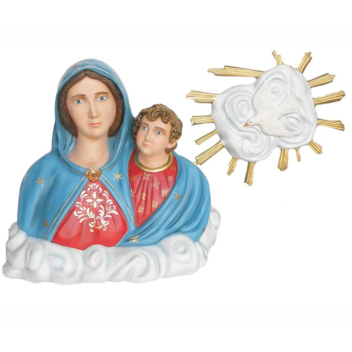 Statua Madonna dell'Arco - Busto in vetroresina 80 cm