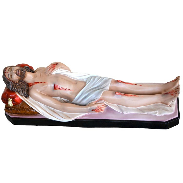 Statua Gesù morto in vetroresina Lunghezza 80 cm Statua Gesù morto in vetroresina Lunghezza 80 cm