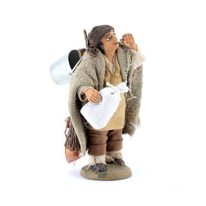 Terracotta and Clothing Evicted Man 10 cm
