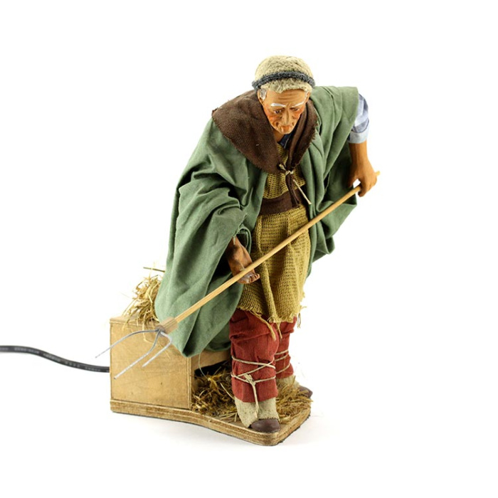 Terracotta and Clothing Moving Farmer 24 cm